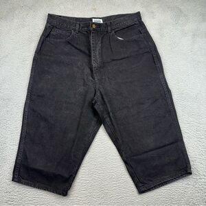 Siecle SA XXI Jeans Womens 20W Black Cotton Denim Bermuda High Rise Shorts 90s